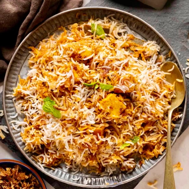 Paneer Biryani.